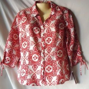 Women's JM Collection NWT Linen Shirt Size 6P